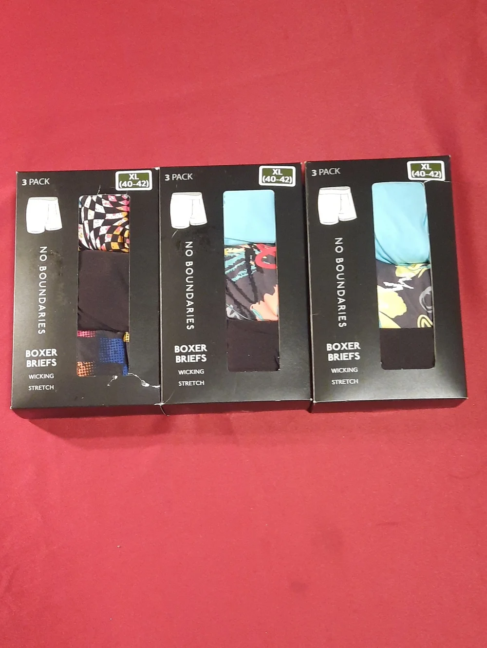 3 No Boundaries Men’s Boxer Brief 3-Pack — 9 Total Boxers